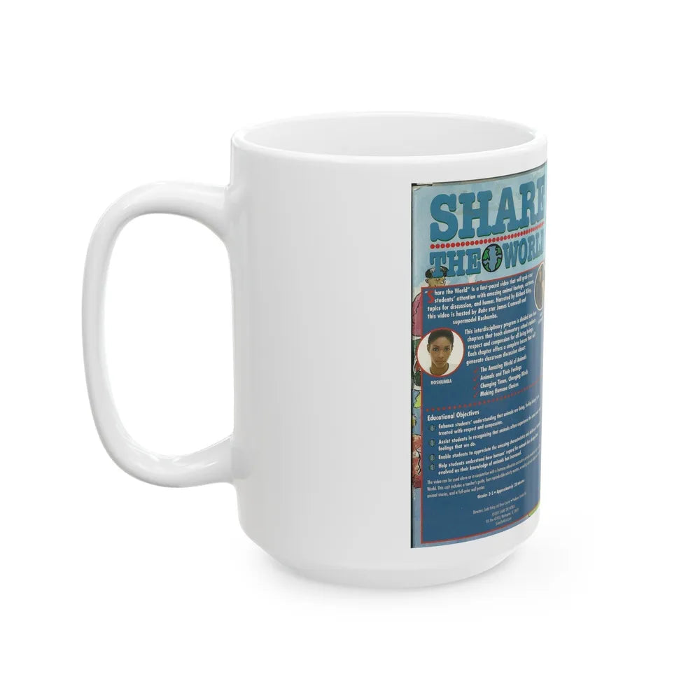 SHARE THE WORLD EVERYONE MATTERS (VHS COVER) - White Coffee Mug-Go Mug Yourself