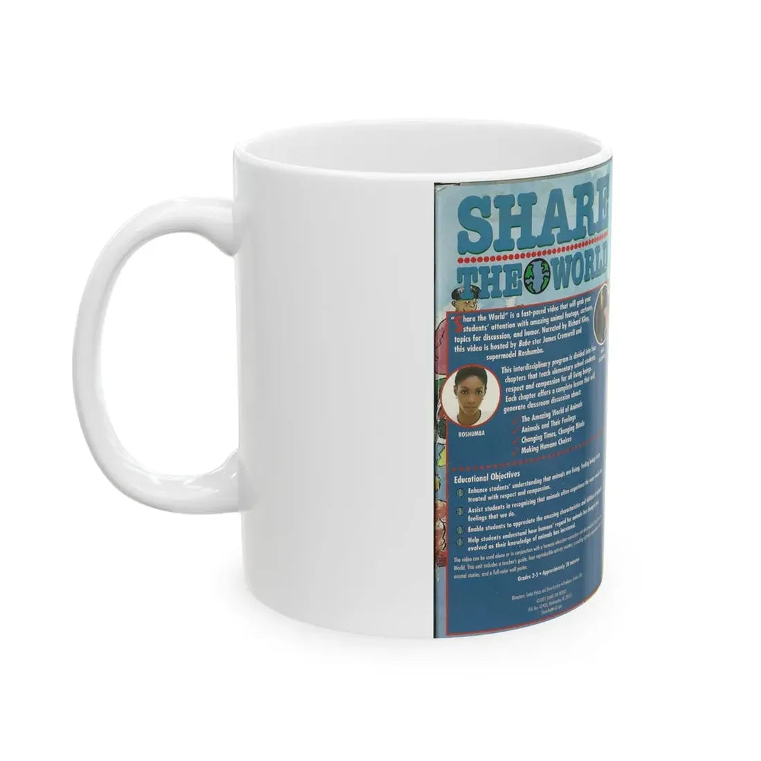 SHARE THE WORLD EVERYONE MATTERS (VHS COVER) - White Coffee Mug - Go Mug Yourself