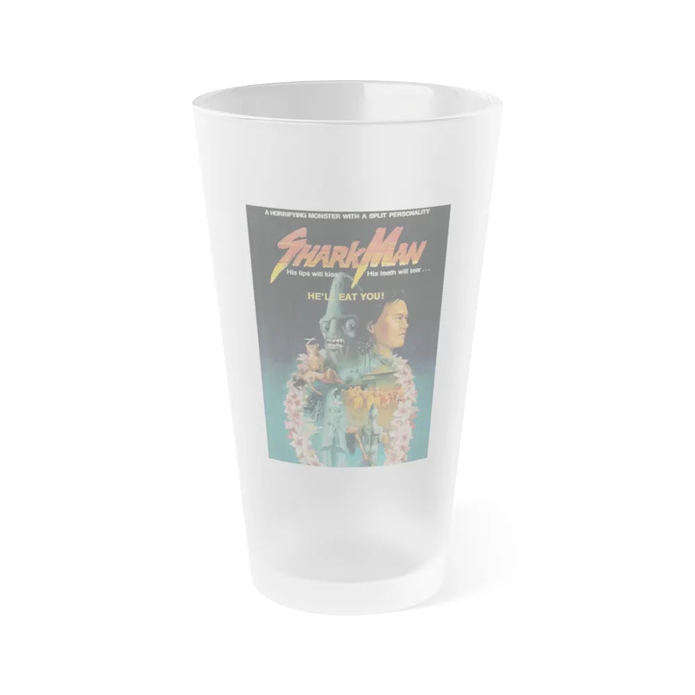 SHARKMAN (UNRELEASED) Movie Poster - Frosted Pint Glass 16oz-16oz-Frosted-Go Mug Yourself