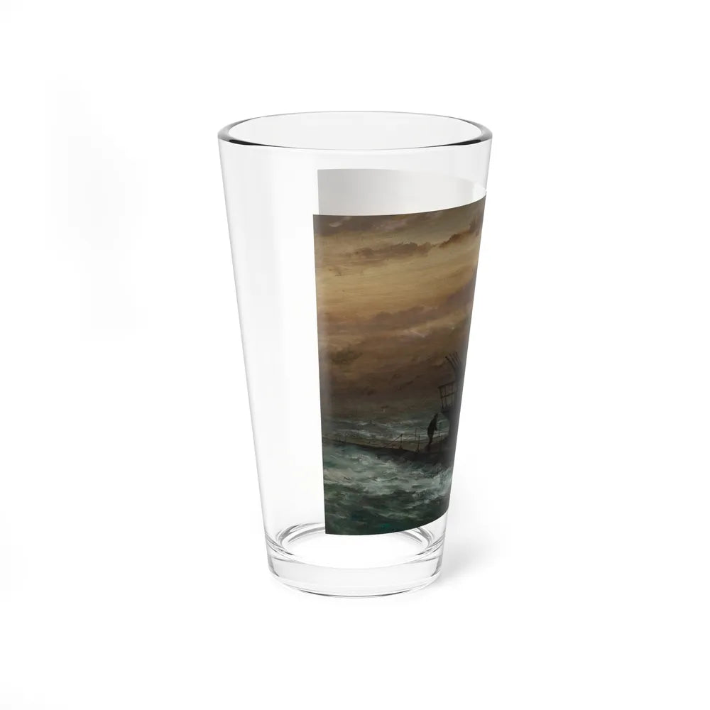 Sharks and Little Fishes (Magazine Illustration) Pint Glass 16oz-Go Mug Yourself