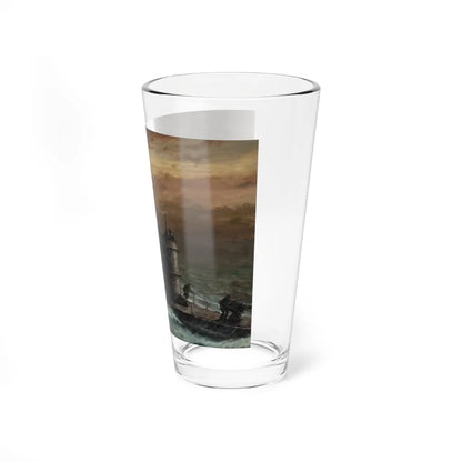 Sharks and Little Fishes (Magazine Illustration) Pint Glass 16oz-Go Mug Yourself