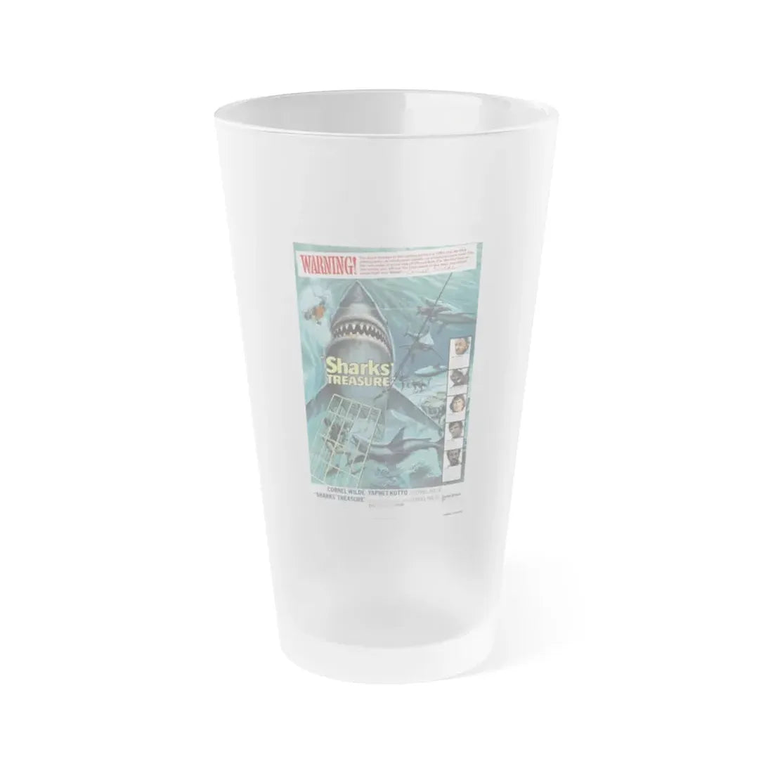 SHARKS TREASURE 1975 Movie Poster - Frosted Pint Glass 16oz Default Title - Go Mug Yourself