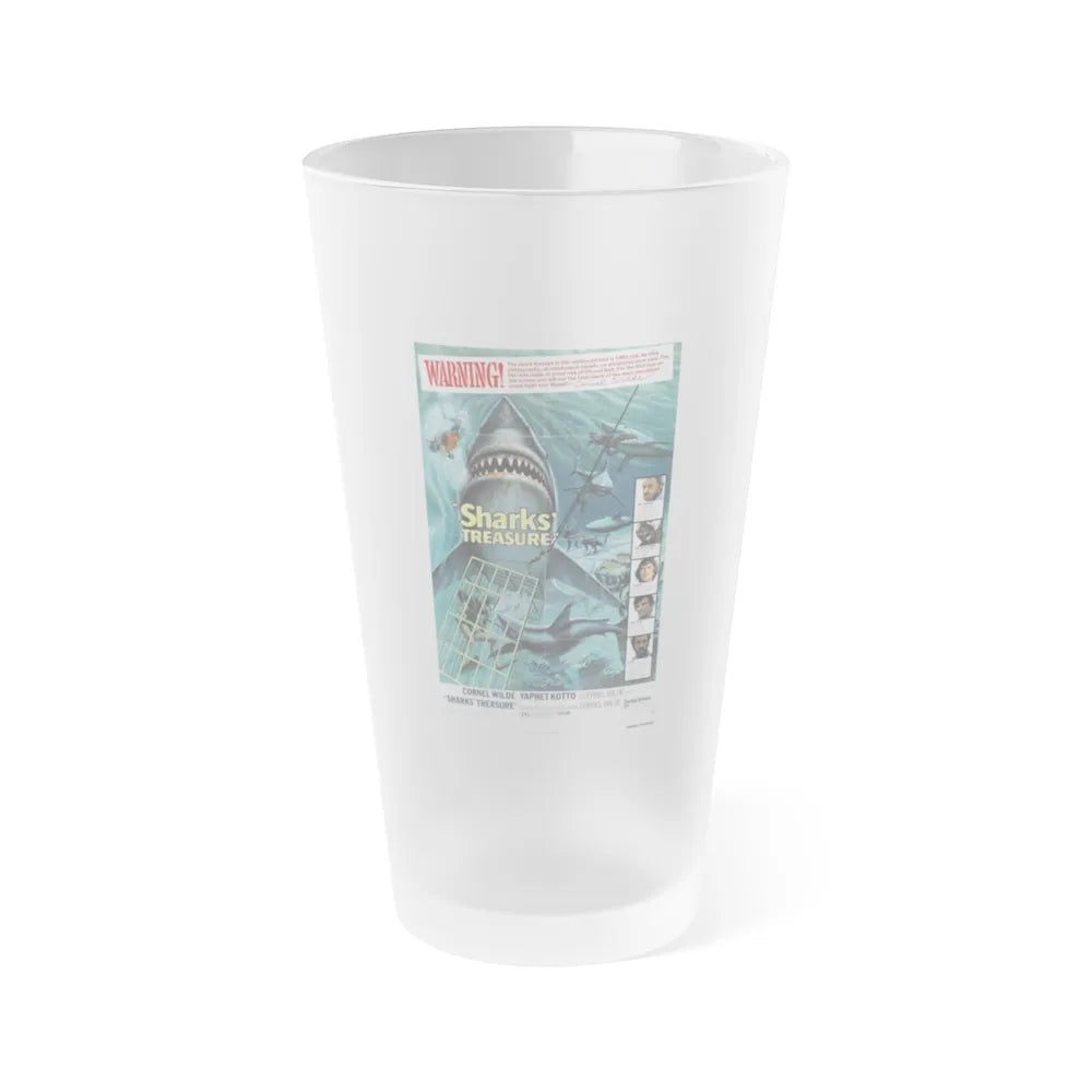 SHARKS TREASURE 1975 Movie Poster - Frosted Pint Glass 16oz-Go Mug Yourself