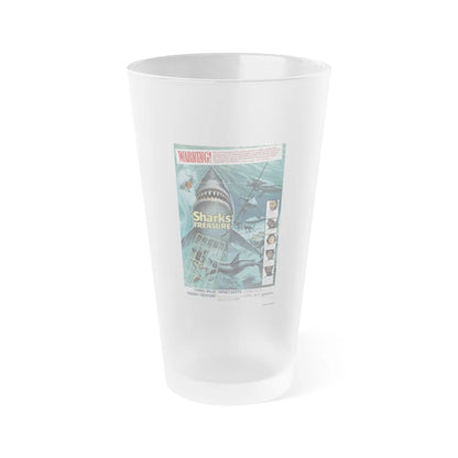 SHARKS TREASURE 1975 Movie Poster - Frosted Pint Glass 16oz-Go Mug Yourself