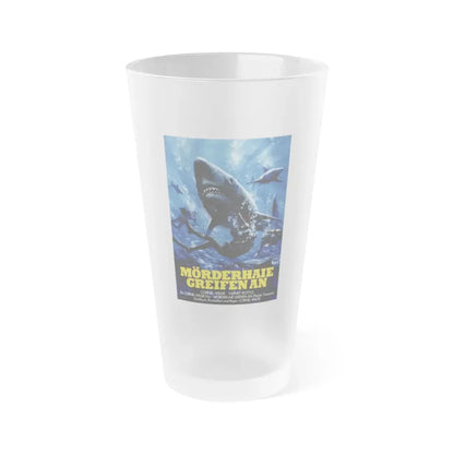 SHARKS TREASURE (GERMAN) 1975 Movie Poster - Frosted Pint Glass 16oz 16oz Frosted - Go Mug Yourself