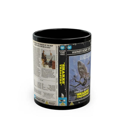 SHARKS TREASURE WARNER HOME VIDEO (VHS COVER) - Black Coffee Mug 11oz - Go Mug Yourself