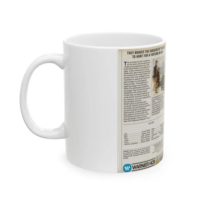 SHARKS TREASURE WARNER HOME VIDEO (VHS COVER) - White Coffee Mug - Go Mug Yourself