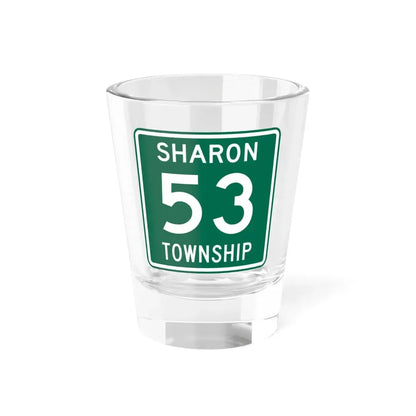 Sharon Township Route 53 Medina County Ohio (Ohio) (Road Sign) Shot Glass 1.5oz 1.5oz - Go Mug Yourself