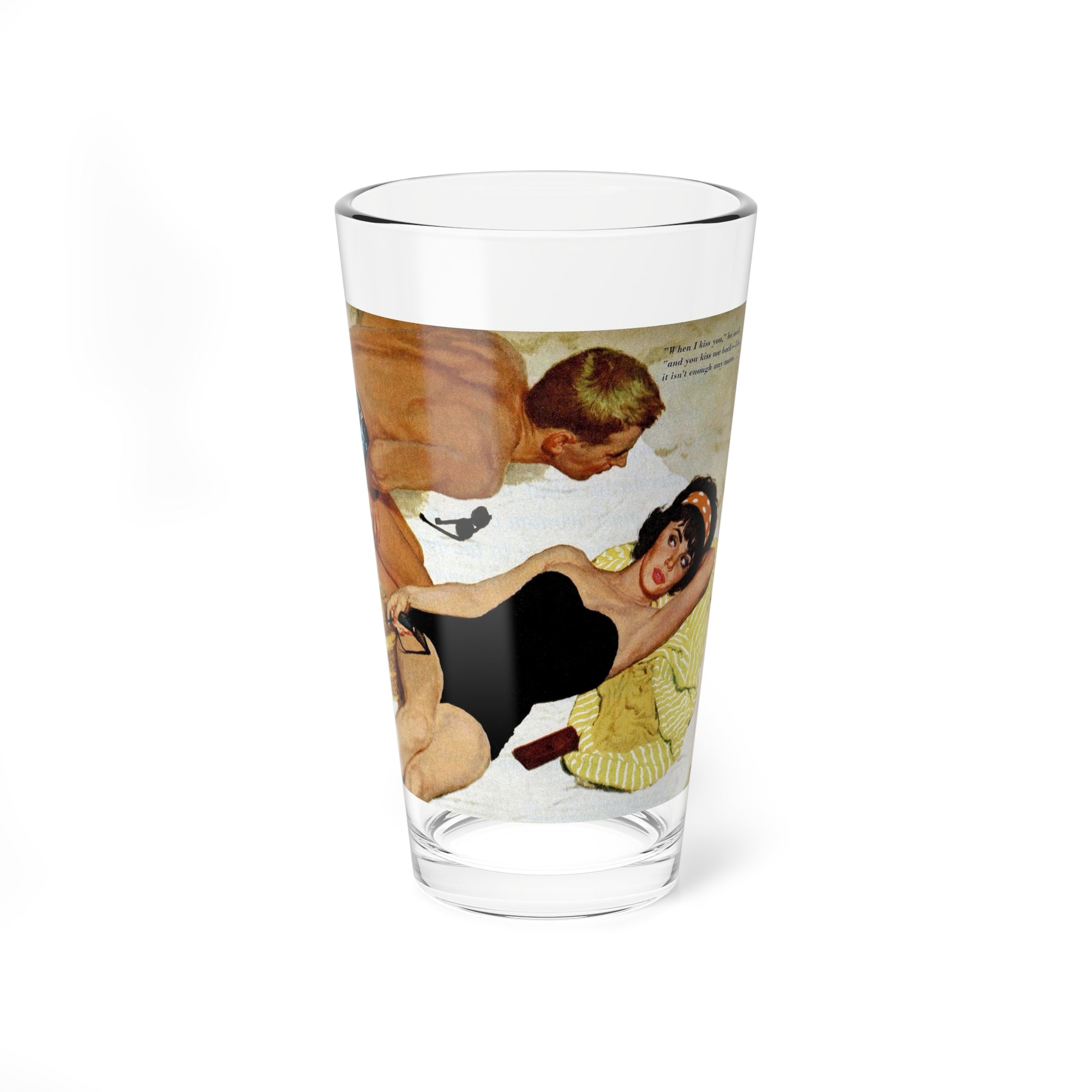 Sharp Edge of Love, Redbook, February 1959 (Magazine Illustration) Pint Glass 16oz-16oz-Go Mug Yourself