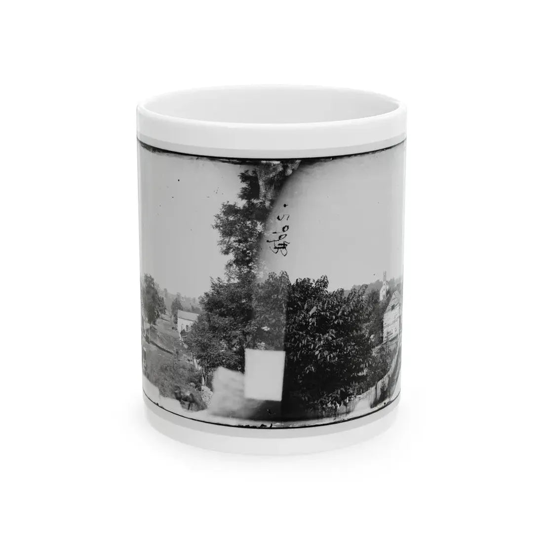 Sharpsburg, Md. View With Episcopal Church In Distance (U.S. Civil War) White Coffee Mug 11oz - Go Mug Yourself