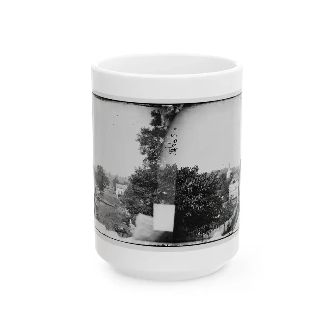 Sharpsburg, Md. View With Episcopal Church In Distance (U.S. Civil War) White Coffee Mug 15oz - Go Mug Yourself