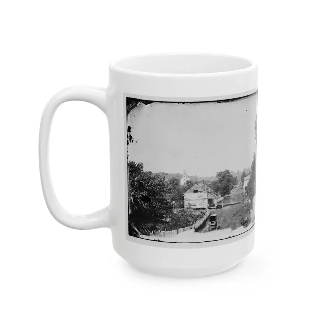 Sharpsburg, Md. View With Episcopal Church In Distance (U.S. Civil War) White Coffee Mug - Go Mug Yourself