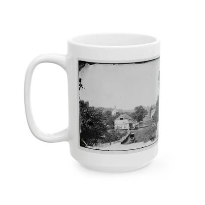 Sharpsburg, Md. View With Episcopal Church In Distance (U.S. Civil War) White Coffee Mug - Go Mug Yourself