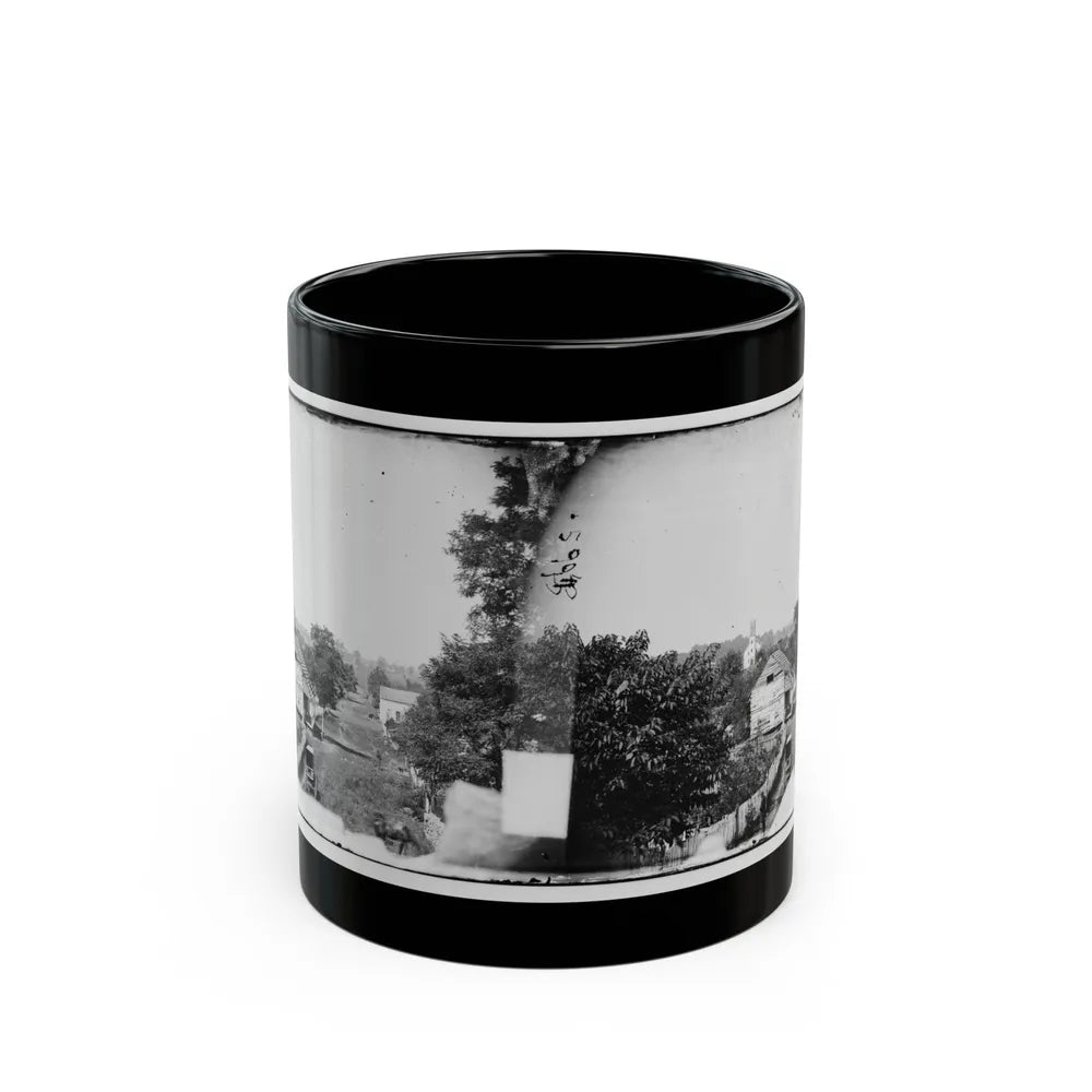 Sharpsburg, Md. View With Episcopal Church In Distance (U.S. Civil War) Black Coffee Mug-11oz-Go Mug Yourself