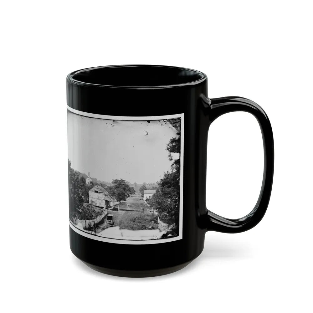 Sharpsburg, Md. View With Episcopal Church In Distance (U.S. Civil War) Black Coffee Mug-Go Mug Yourself