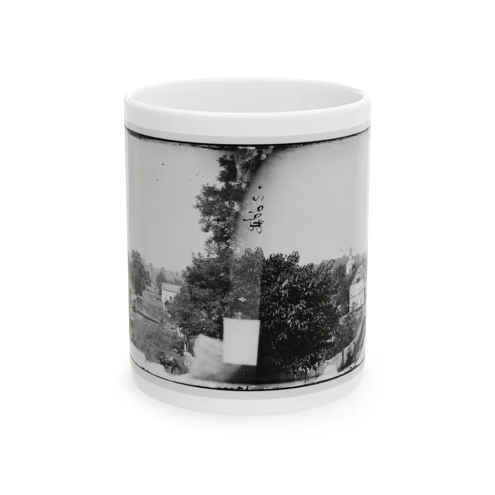 Sharpsburg, Md. View With Episcopal Church In Distance (U.S. Civil War) White Coffee Mug-11oz-Go Mug Yourself