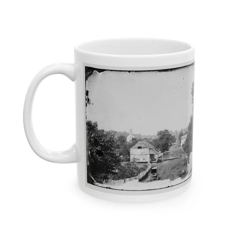 Sharpsburg, Md. View With Episcopal Church In Distance (U.S. Civil War) White Coffee Mug-Go Mug Yourself