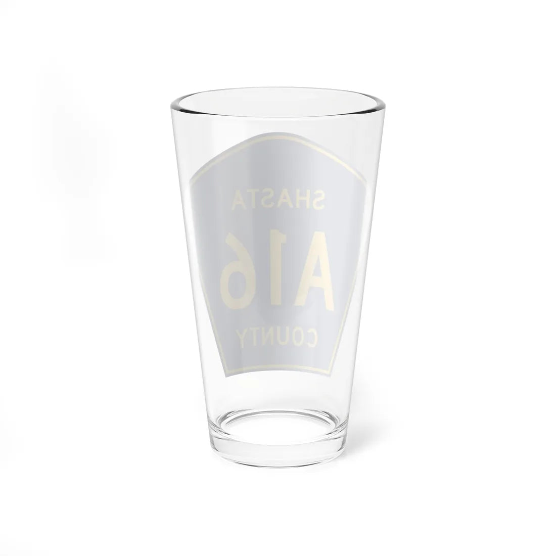 Shasta County A16 (California) (Road Sign) Pint Glass 16oz - Go Mug Yourself