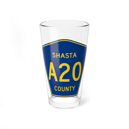 Shasta County A20 (California) (Road Sign) Pint Glass 16oz 16oz - Go Mug Yourself