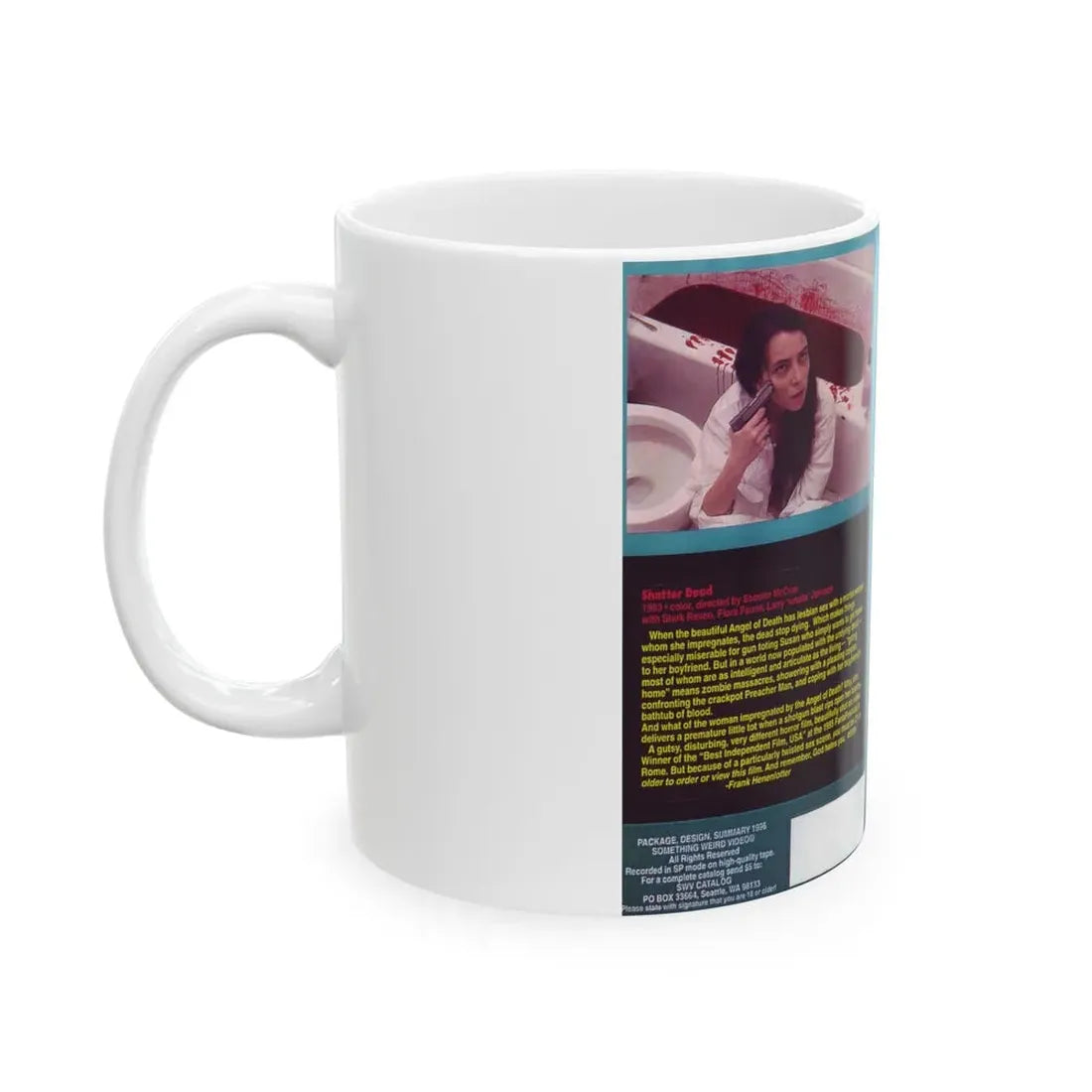 SHATTER DEAD SOMETHING WEIRD VIDEO (VHS COVER) - White Coffee Mug - Go Mug Yourself