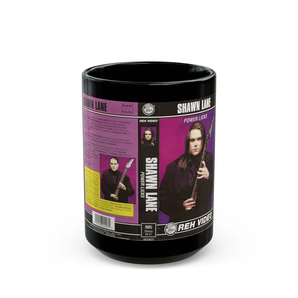 SHAWN LANE POWER LICKS (VHS COVER) - Black Coffee Mug-15oz-Go Mug Yourself