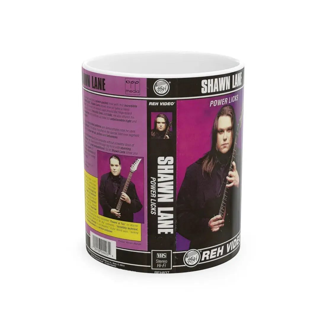 SHAWN LANE POWER LICKS (VHS COVER) - White Coffee Mug 11oz - Go Mug Yourself