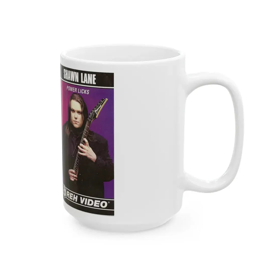 SHAWN LANE POWER LICKS (VHS COVER) - White Coffee Mug - Go Mug Yourself