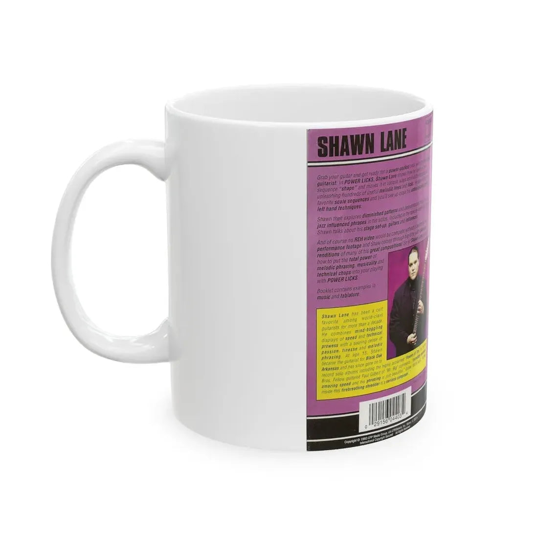 SHAWN LANE POWER LICKS (VHS COVER) - White Coffee Mug - Go Mug Yourself