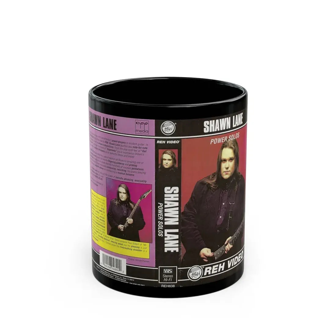 SHAWN LANE POWER SOLOS (VHS COVER) - Black Coffee Mug 11oz - Go Mug Yourself
