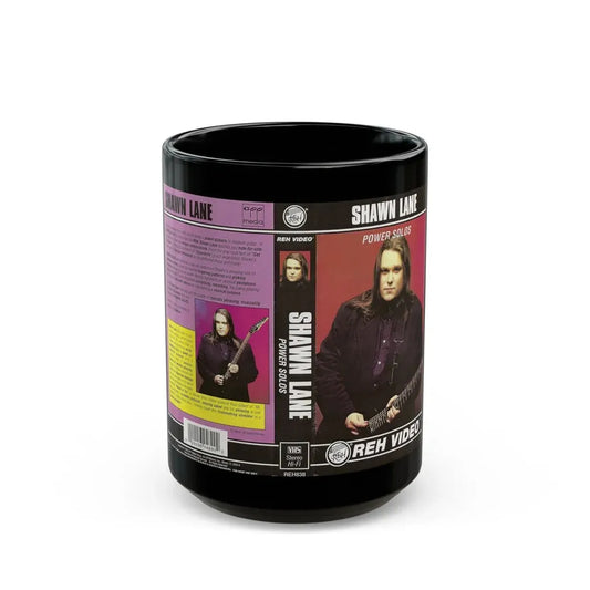 SHAWN LANE POWER SOLOS (VHS COVER) - Black Coffee Mug 15oz - Go Mug Yourself