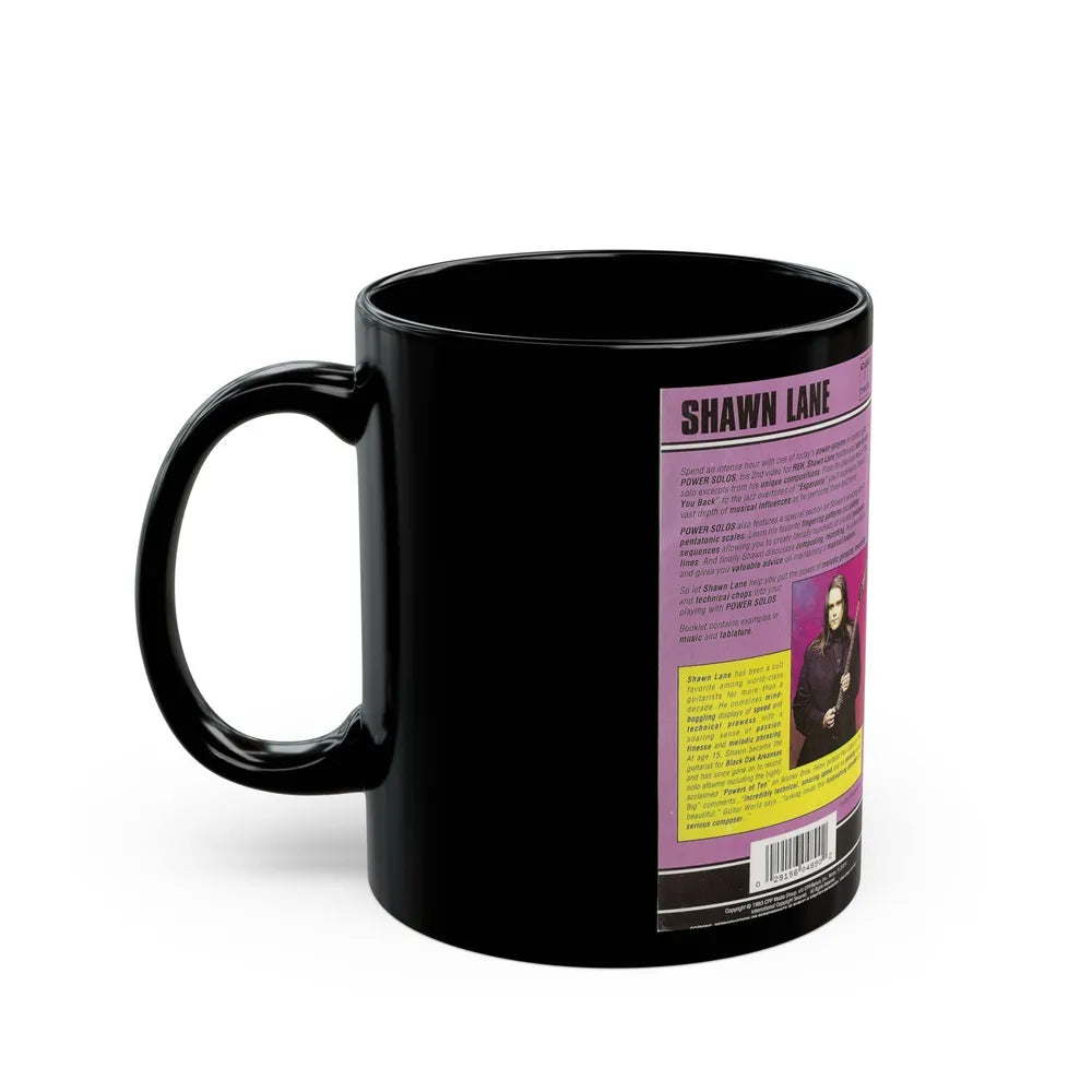 SHAWN LANE POWER SOLOS (VHS COVER) - Black Coffee Mug-Go Mug Yourself