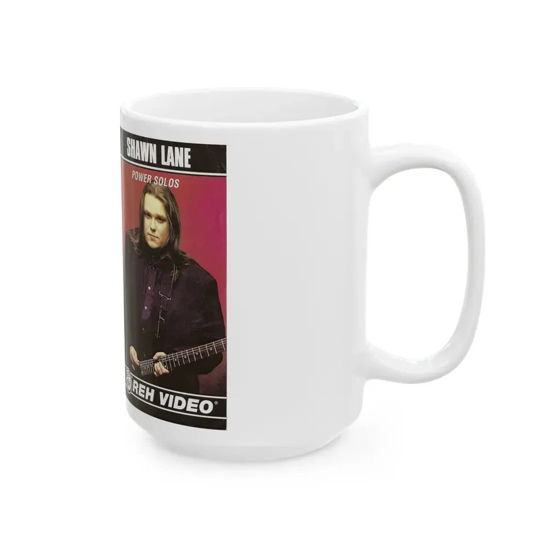 SHAWN LANE POWER SOLOS (VHS COVER) - White Coffee Mug - Go Mug Yourself