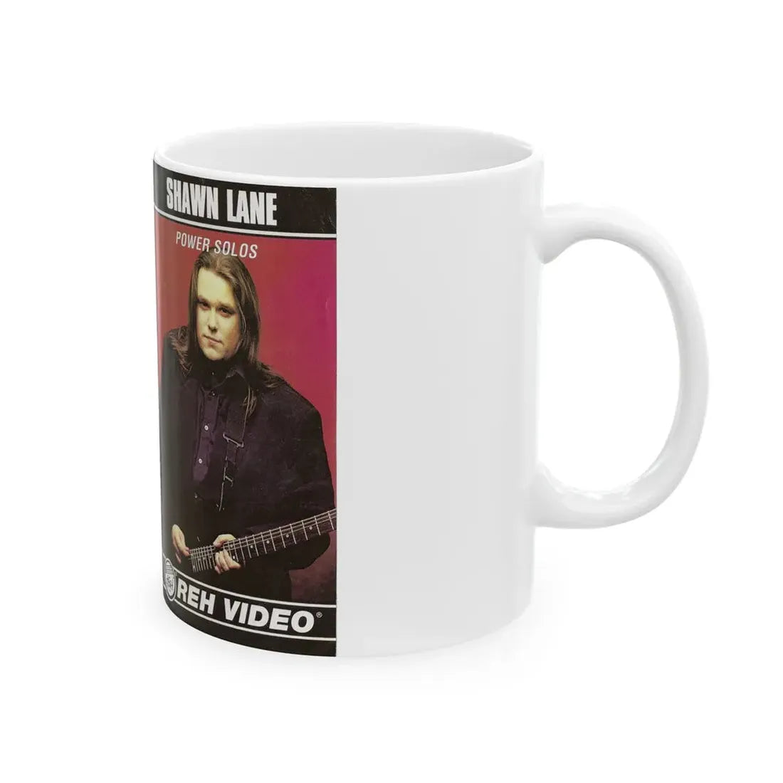SHAWN LANE POWER SOLOS (VHS COVER) - White Coffee Mug - Go Mug Yourself