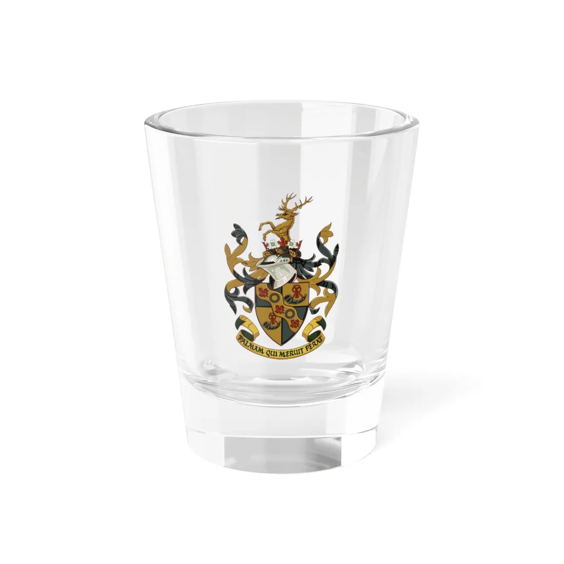 Shawnigan crest (Canada) (Coat of Arms) Shot Glass 1.5oz 1.5oz - Go Mug Yourself