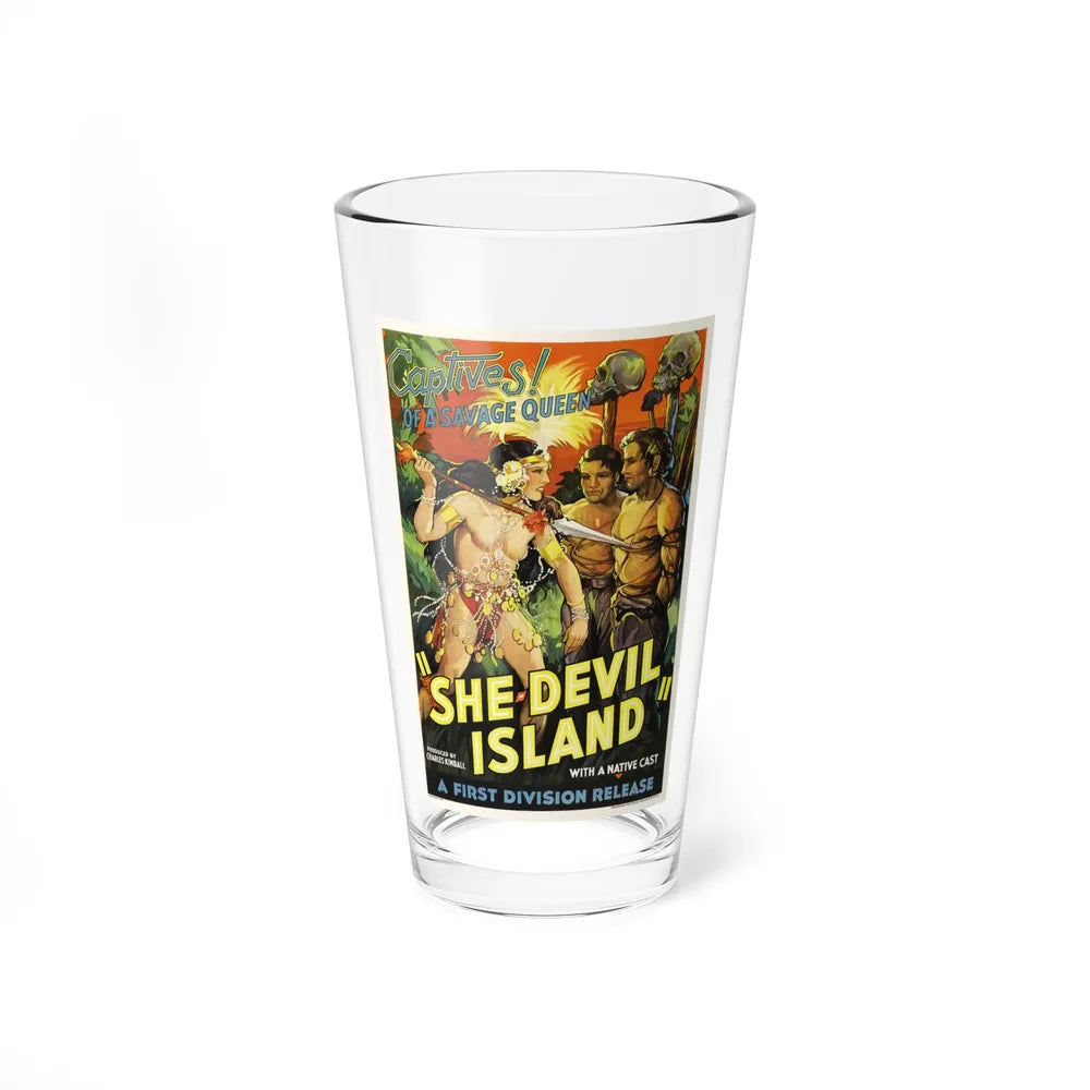 SHE-DEVIL ISLAND (2) Movie Poster - Pint Glass 16oz-16oz-Go Mug Yourself