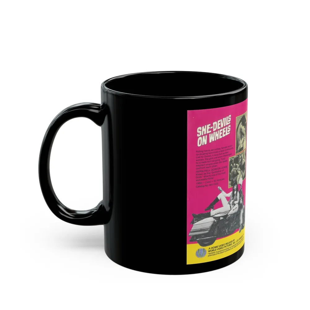 SHE DEVILS ON WHEELS (VHS COVER) - Black Coffee Mug-Go Mug Yourself