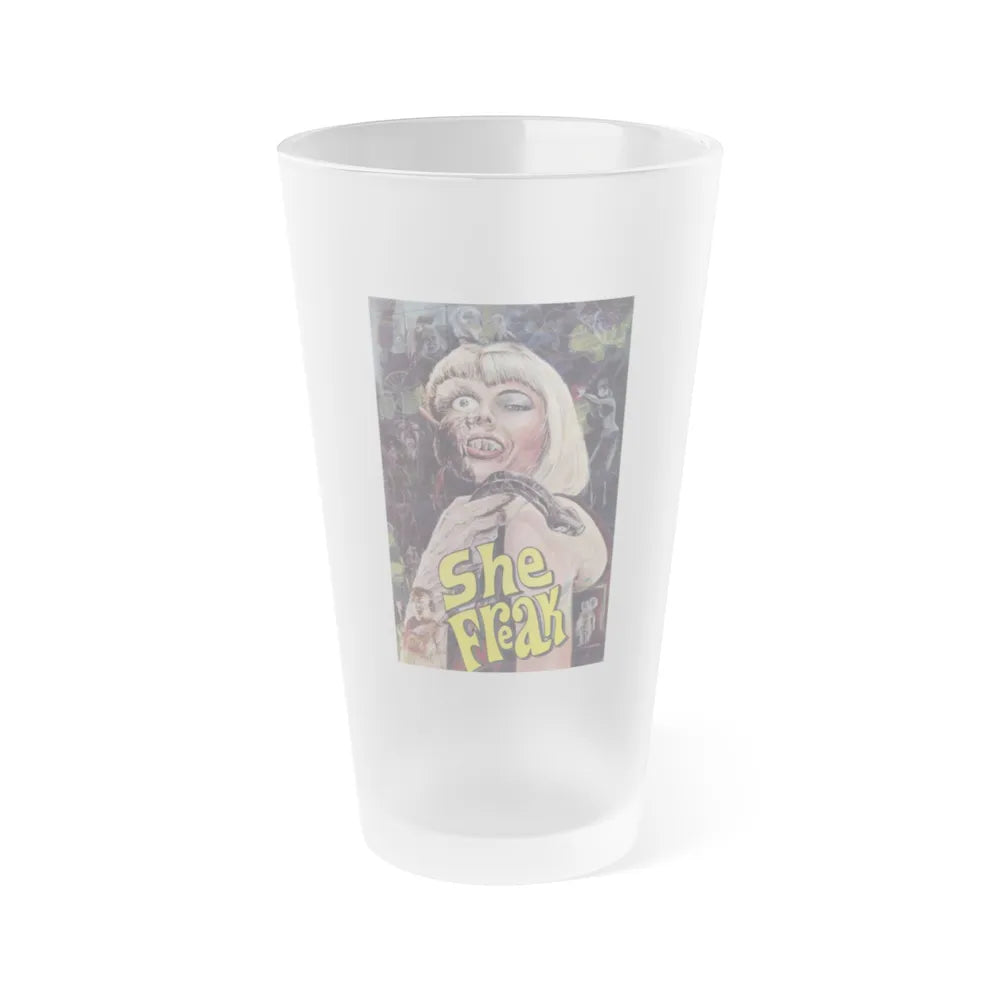 SHE FREAK 1967 Movie Poster - Frosted Pint Glass 16oz-16oz-Frosted-Go Mug Yourself