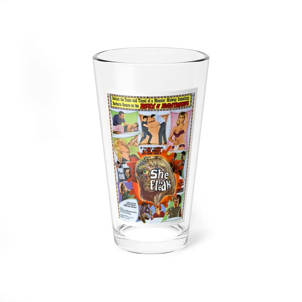 SHE-FREAK 1967 Movie Poster - Pint Glass 16oz-16oz-Go Mug Yourself