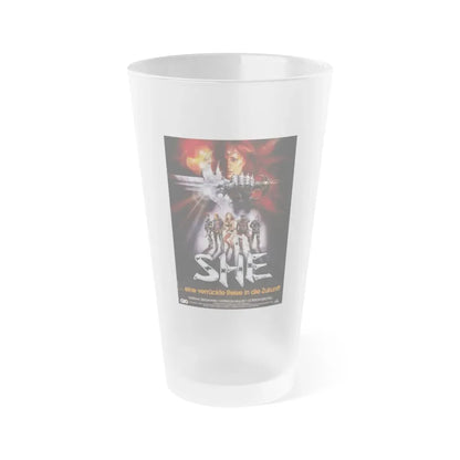 SHE (GERMAN) 1984 Movie Poster - Frosted Pint Glass 16oz Default Title - Go Mug Yourself