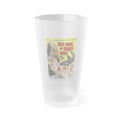 SHE GODS OF SHARK REEF 1958 Movie Poster - Frosted Pint Glass 16oz Default Title - Go Mug Yourself