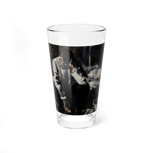 She had Told him a Phony Story About Herself, The Saturday Evening Post interior illustration study, 1941 (Magazine Illustration) Pint Glass 16oz 16oz - Go Mug Yourself