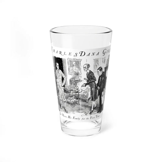 She Meets His Family for the First Time, Cosmopolitan, December 1929 (Magazine Illustration) Pint Glass 16oz 16oz - Go Mug Yourself