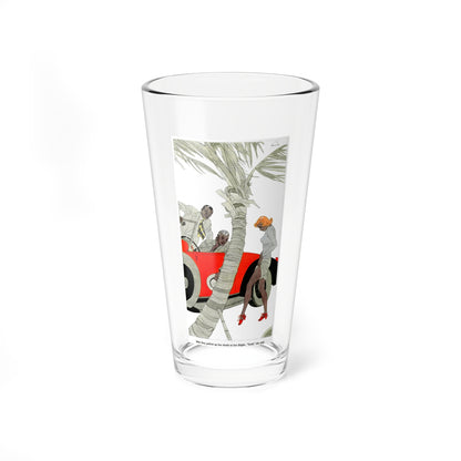 She Pulled Up the Legs of Her Slacks, 1938 (Magazine Illustration) Pint Glass 16oz-16oz-Go Mug Yourself