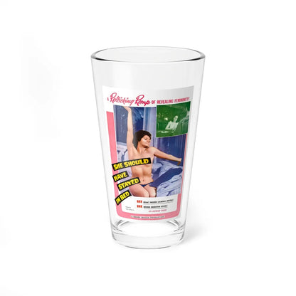 SHE SHOULD HAVE STAYED IN BED 1963 Movie Poster - Pint Glass 16oz-16oz-Go Mug Yourself