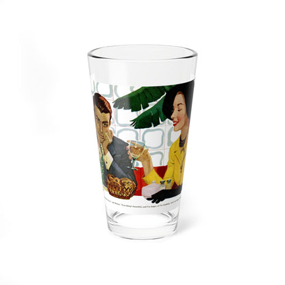 She Was Celebrating Their Divorce, 1951 (Magazine Illustration) Pint Glass 16oz-16oz-Go Mug Yourself