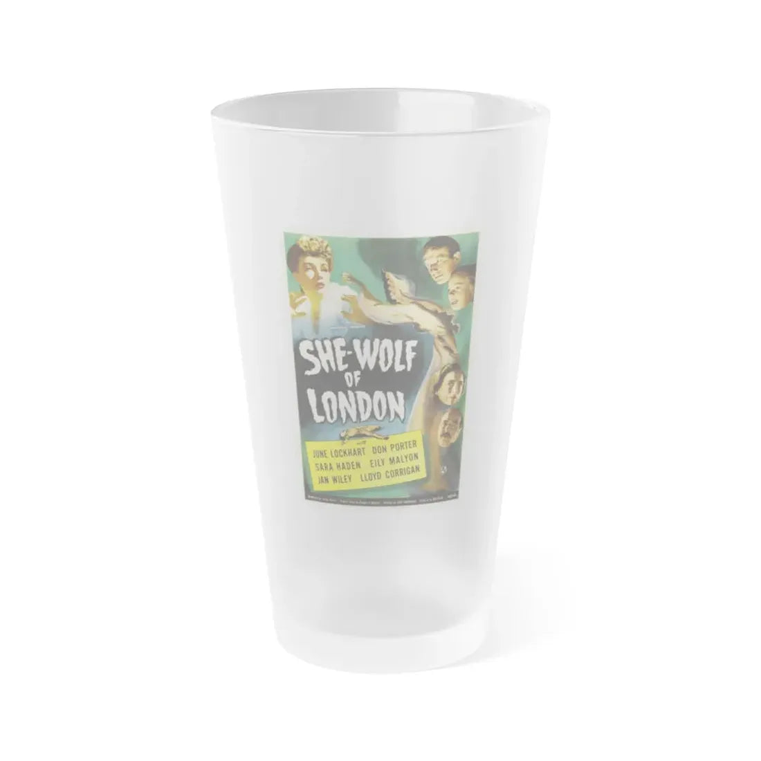 SHE-WOLF OF LONDON 1946 Movie Poster - Frosted Pint Glass 16oz Default Title - Go Mug Yourself