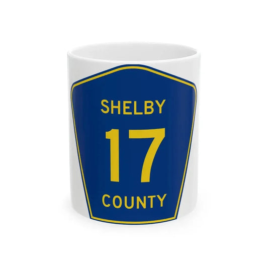 Shelby County Route 17 AL (Alabama) (Road Sign) White Coffee Mug 11oz - Go Mug Yourself
