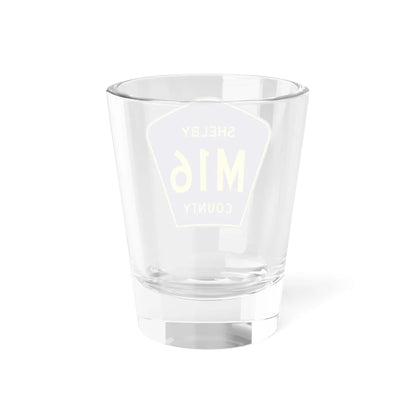 Shelby County Route M16 IA (Iowa) (Road Sign) Shot Glass 1.5oz - Go Mug Yourself