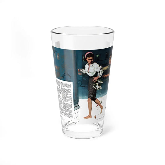 Shell Game, part 1 (2), Collier's, January 14, 1950 (Magazine Illustration) Pint Glass 16oz 16oz - Go Mug Yourself