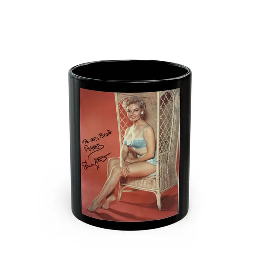 Sheree North #10 - 8x10 Full Body Color 1-Piece Swimsuit Cheesecake Photo circa 1950's (Vintage Female Icon) Black Coffee Mug 11oz - Go Mug Yourself